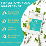 SwaytAway Fitness Mat Cleaner Concentrate - 32oz/Make 4 Gal - No-Slip No-Residue Fresh Mint Essential Oil Formula - USA Made Aromatherapy Yoga Mat