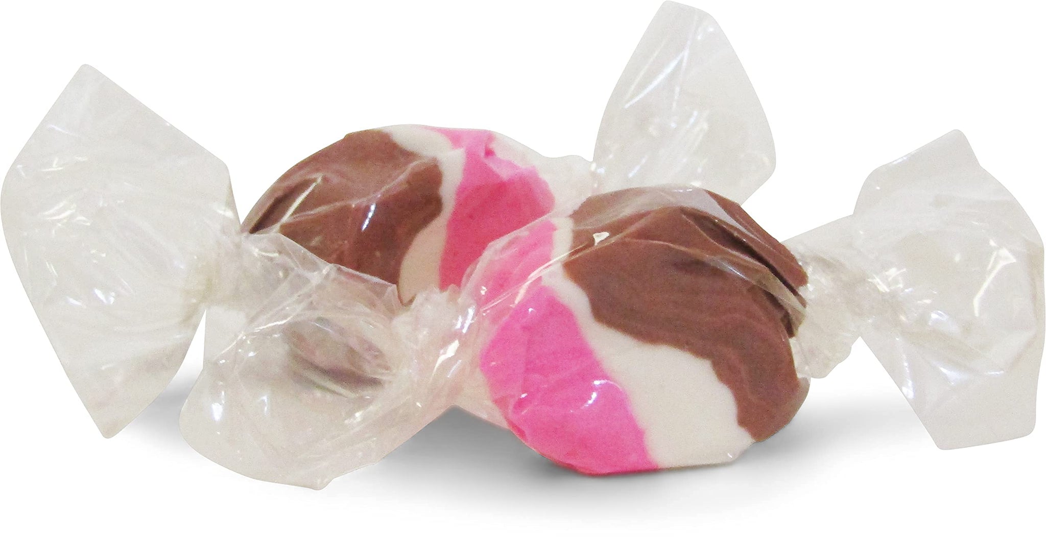 Neapolitan Ice Cream Taffy Chews by It's Delish, 18 Oz Jumbo Container - Individually Wrapped Gourmet Soft Fluff Taffy - Great Candy for Pink Ice