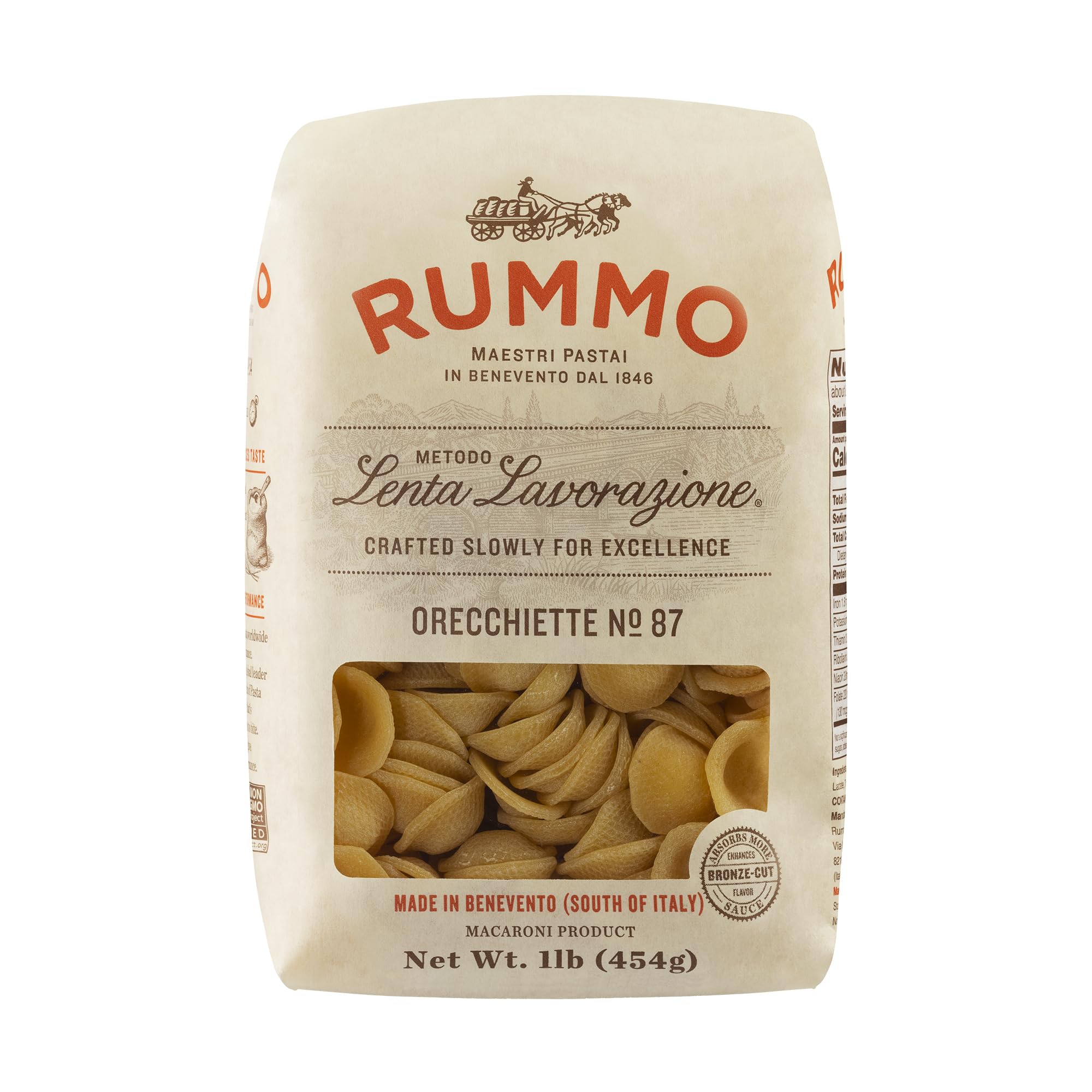 Rummo Orecchiette Pasta N.87 - Orecchiette Pasta Noodles, Dry Pasta, Durum Wheat Orecchiette, Imported from Italy - 16 Ounce (Pack of 3)