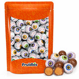 1 Pound Halloween Peanut Butter Spooky Eye Balls, Trick-Or-Treat Party Bag Fillers, Individually Wrapped in Multi-color Eye Design Foils, Kosher