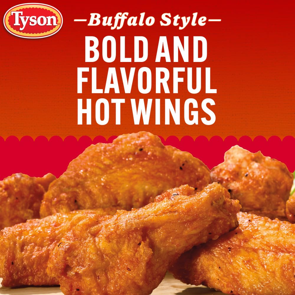Tyson Any'tizers Buffalo Style Bone-In Chicken Wings, 22 oz. (Frozen)