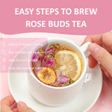 Ovikaso Tea, Dried Rose Buds, 4 oz (300+ Cups), 100% Natural, Direct From Source, Food grade, Non-GMO, No Caffeine, Use in Tea, Baking, Crafts