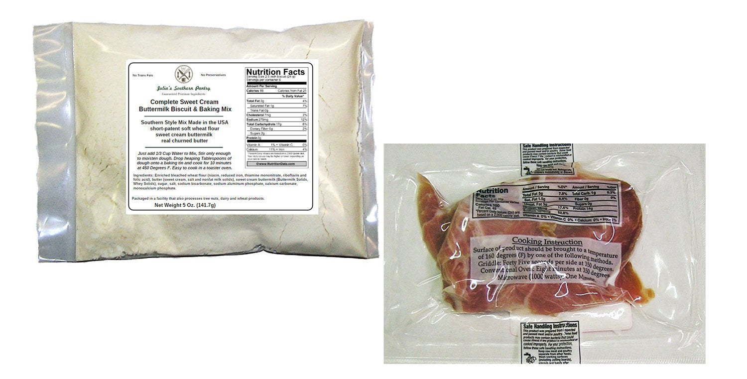 Sweet Cream Buttermilk Biscuit Mix with Country Ham Slices