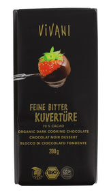 Vivani Dark Cooking Chocolate Vegan Organic 200g