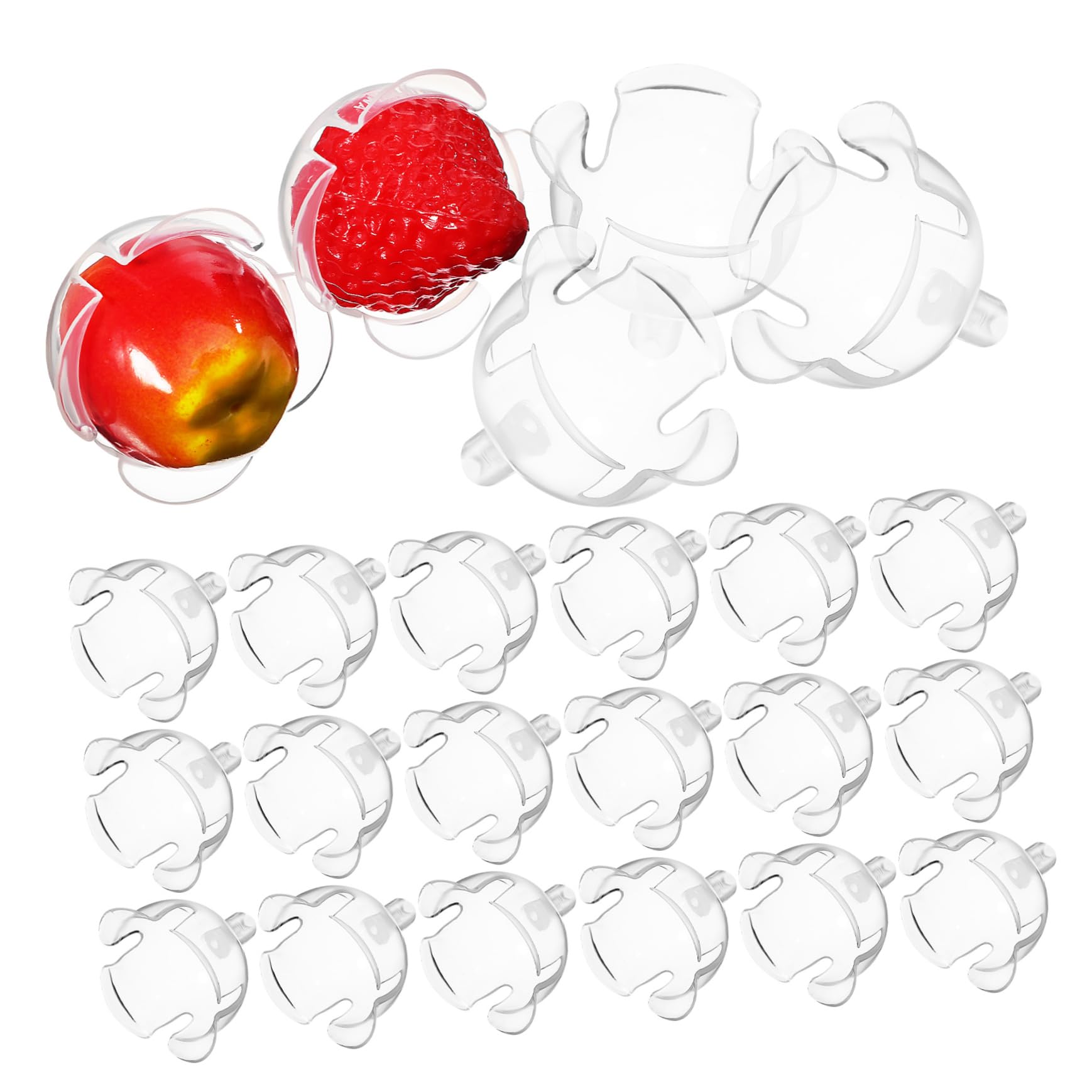 NUOBESTY 100pcs Chocolate Holder for Bouquet Candy Bouquet Fixed Base Transparent Candy Truffles Chocolate Holders Packaging Accessories Birthday