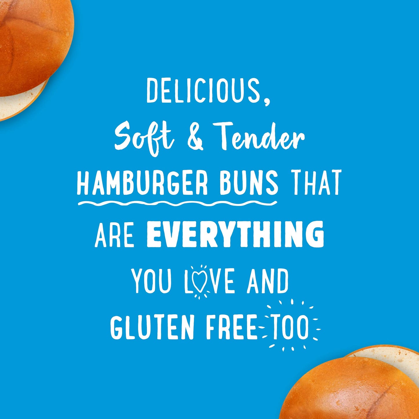 Udi's Gluten Free Classic Hamburger Buns, Frozen, 10.4 oz. 4-Count