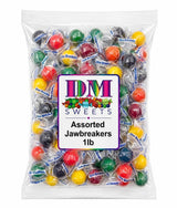 Assorted Jawbreakers - 1 lb Bulk Bag | Cherry, Orange, Lemon, Lime & Grape | Long?Lasting Hard Candy | Individually Wrapped | Party Favors, Pinata