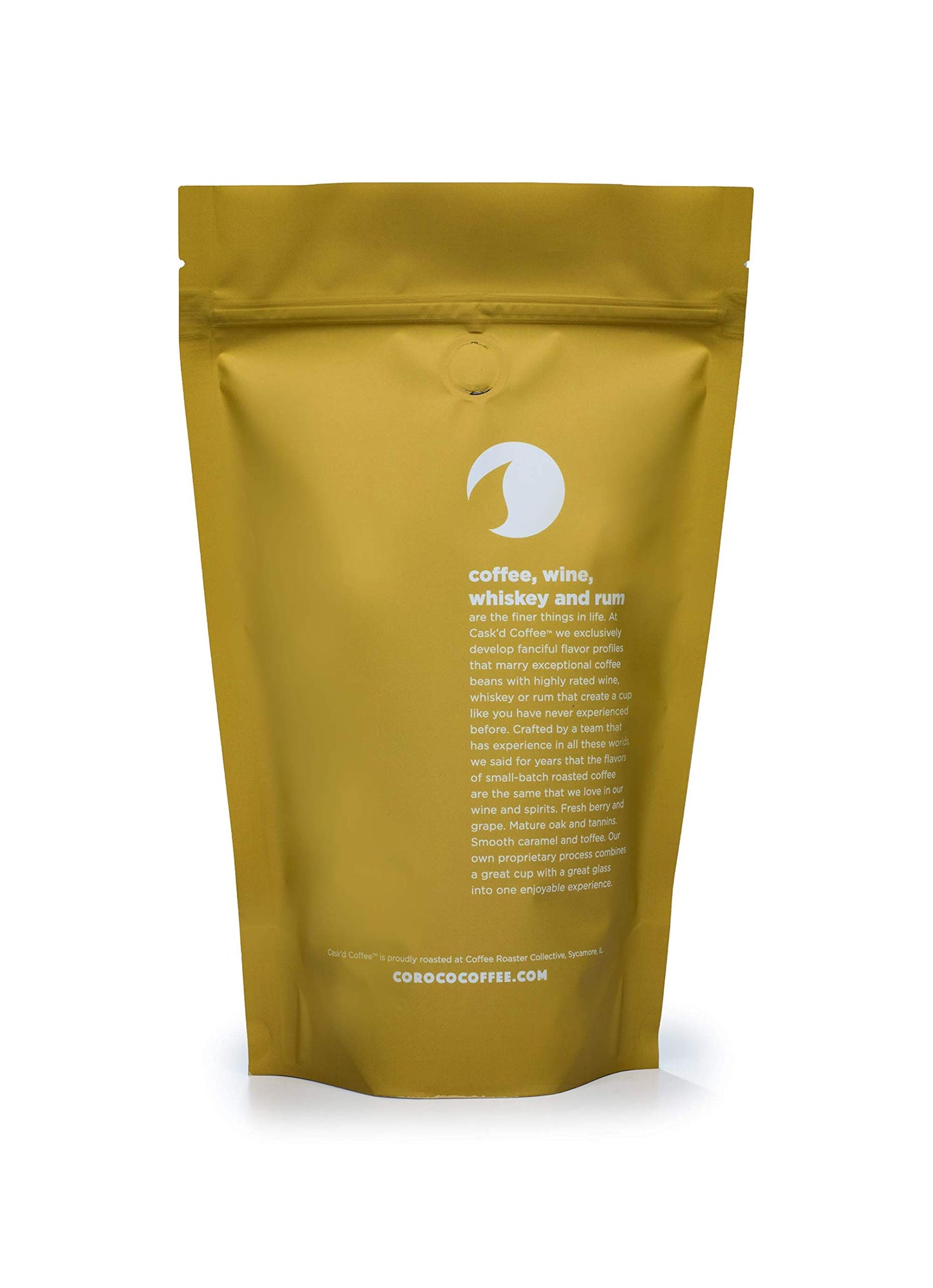 Cask’d Artisanal Rum Coffee - Made with Medium Roast Brazilian Coffee Beans - Non-Alcoholic & Hand-Roasted Single-Origin Coffee with Dark Rum