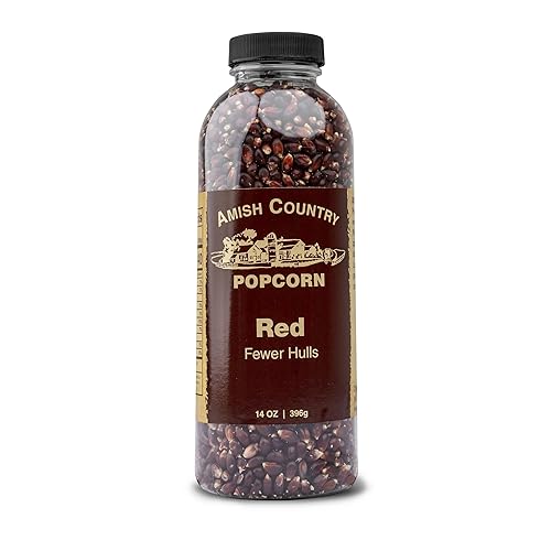 Amish Country Popcorn | 14 oz Bottle | Red Popcorn Kernels | Old Fashioned, Non-GMO and Gluten Free (14 oz Bottle)