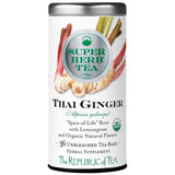 The Republic of Tea - Organic Thai Ginger SuperHerb Tea Tin, 36 Herbal Tea Bags, Naturally Caffeine-Free