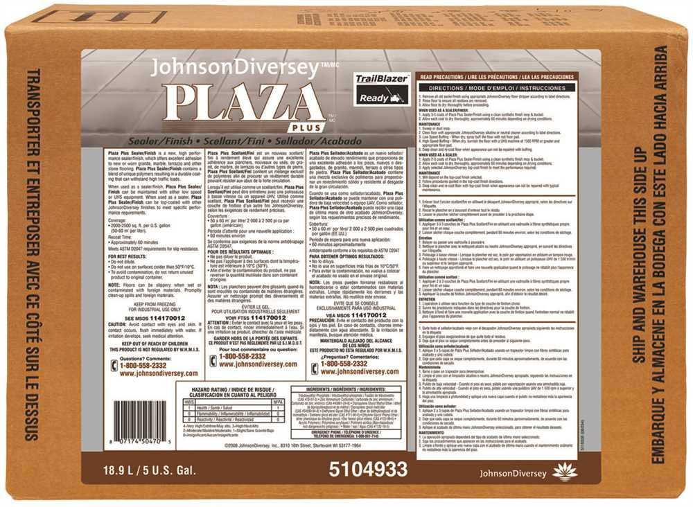 Diversey Plaza Plus Sealer, 640 Oz. (5104933)