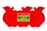 Jetz-Scrubz Apple Shaped Kitchen Scrubber Sponge, Pack of 3