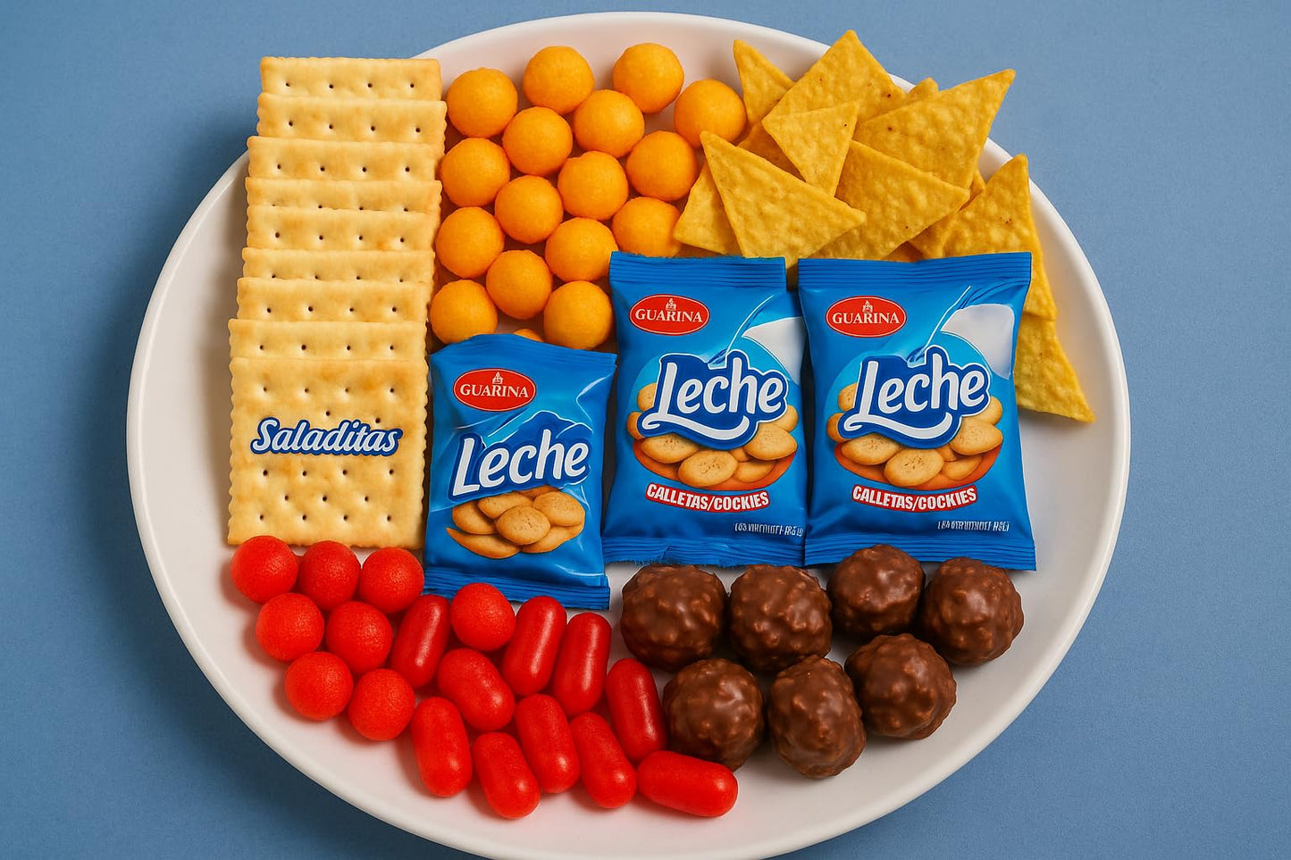 Guarina Crackers Variety Pack - Galletas Dulces con Leche 10 pack (1.40 oz) + Galletas Saladas 5 pack (288g) - Sweet & Salty Mix Bundle - Natural Milk