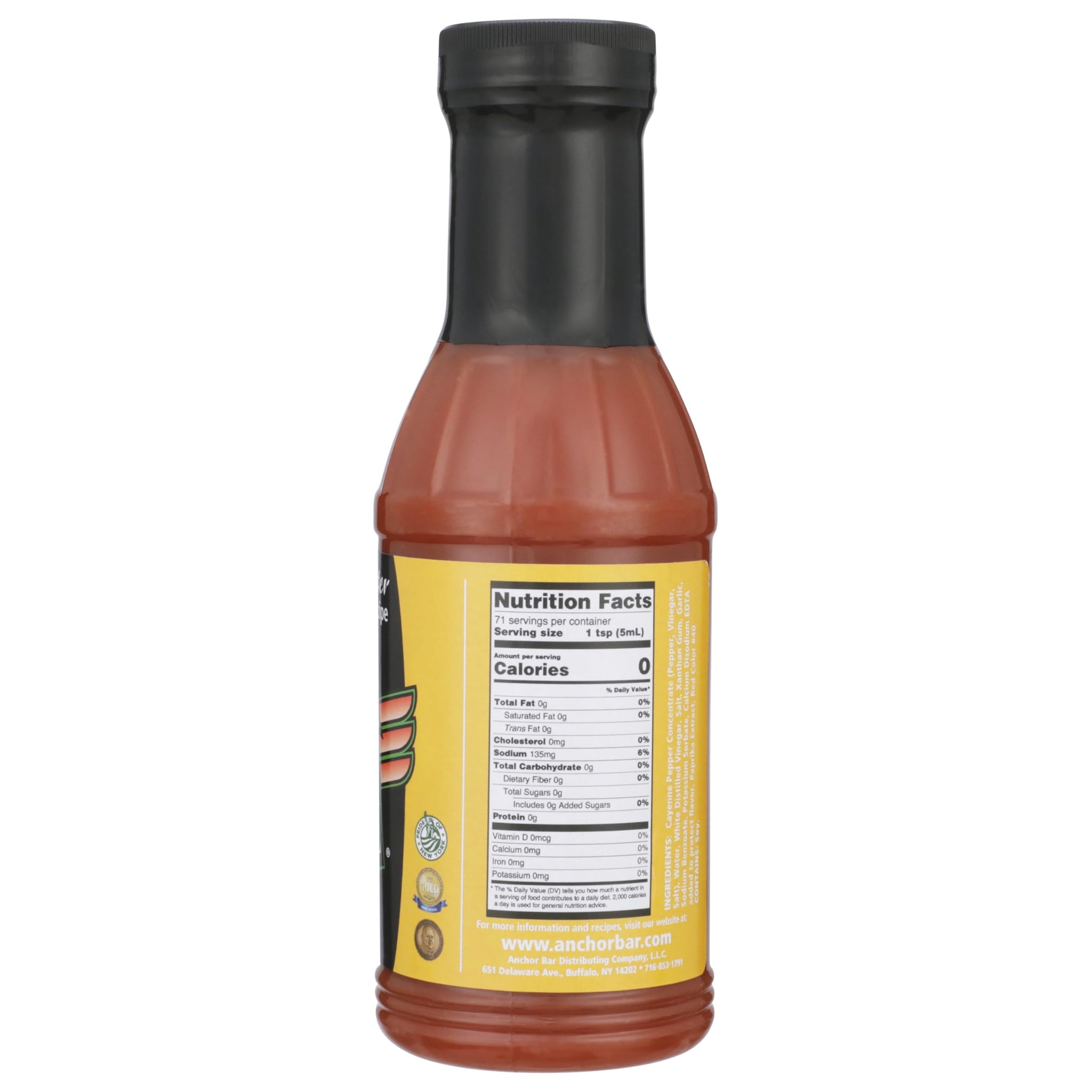 Anchor Bar Original Buffalo Wing Sauce, Hotter Recipe, 12 fl oz | Authentic Buffalo Wing Sauce | Classic Tangy & Spicy Condiment for Wings, Chicken