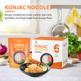 Soeos Konjac Noodles, Angel Hair Pasta, 8.8 oz (250g)*6 Pack, Low Calorie, Low Carb, Keto and Paleo Friendly Shirataki Noodle, Gluten-Free, Fat Free