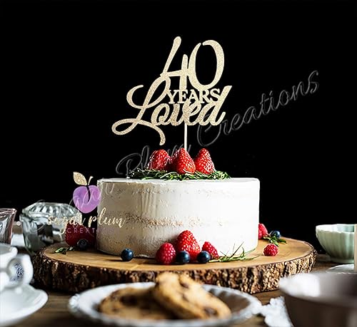 40 Years Loved Cake Topper