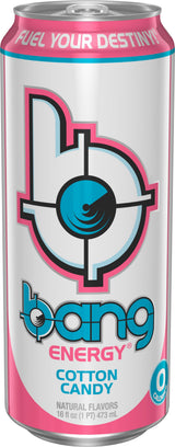 Bang Energy Cotton Candy, Sugar-Free Energy Drink, 16-Ounce