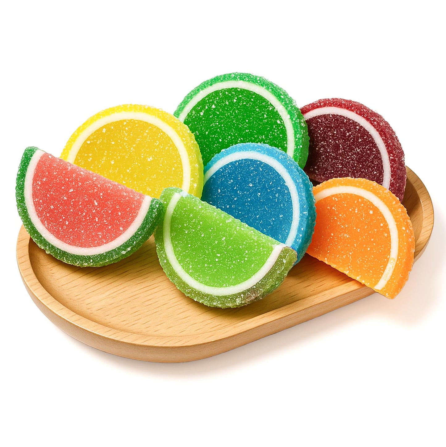 NY Spice Shop Assorted Fruit Slices Candy - 8 Ounce Assorted Chewy Fruits Slices Jelly Candy - Tropical & Citrus Flavors Jelly Fruits Bulk Candies