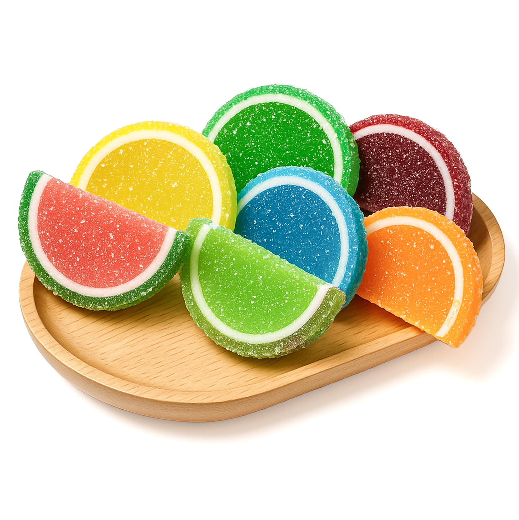 NY Spice Shop Assorted Fruit Slices Candy - 8 Ounce Assorted Chewy Fruits Slices Jelly Candy - Tropical & Citrus Flavors Jelly Fruits Bulk Candies