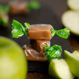 Béquet Green Apple Caramels - Soft Gourmet Candy - 24oz Resealable Pouch