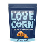 LOVE CORN Sea Salt - Crunchy Roasted Corn Snack, 3 Simple Ingredients, Gluten Free, Non-GMO, Zero Sugar, Vegan, Plant Based- Alternative to Chips
