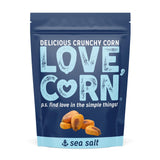 LOVE CORN Sea Salt - Crunchy Roasted Corn Snack, 3 Simple Ingredients, Gluten Free, Non-GMO, Zero Sugar, Vegan, Plant Based- Alternative to Chips