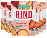RIND Snacks | Straw-Peary | Strawberry, Apple, & Pear | Dried Fruit Superfood | Chewy Snack | No Sugar Added | All Natural | High in Fiber | Gluten
