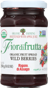 Fior Di Frutta, Fruit Spread Wild Berry Organic, 8.82 Ounce