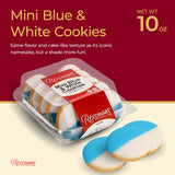 Mini Blue and White Gift Box | Snack Cookies Bakery Fresh | Gourmet Cookies Pack For Holidays And Birthdays | Nut-Free & Dairy-Free | 10 oz |