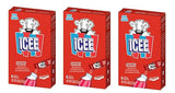 ICEE Cherry Singles To Go - Pack of 3 - Powdered Drink Mix - Zero Sugar - 6 Sticks Per Box - 18 Servings