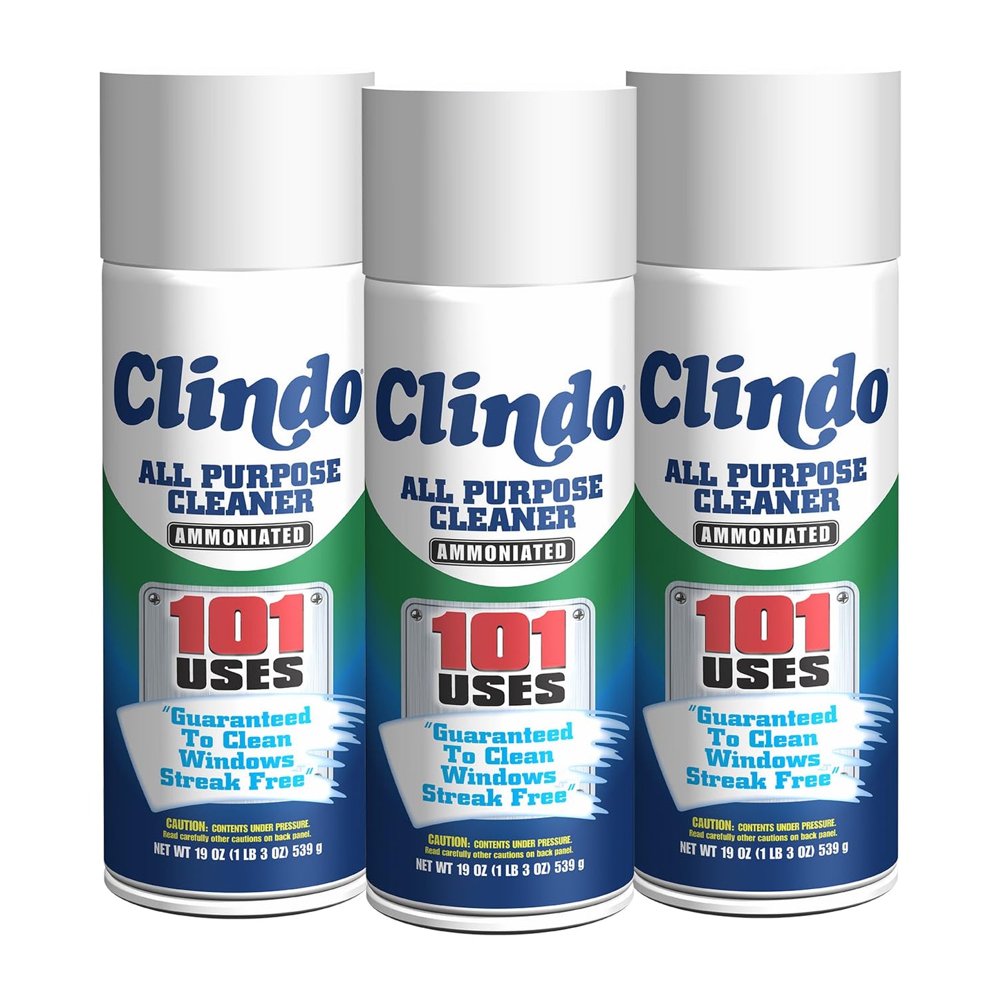 Gold Eagle Clindo Indoor Outdoor Window Cleaner Spray Streak-Free All-Purpose Cleaner Ammoniated White 19 Ounce (HA51420) 3PK