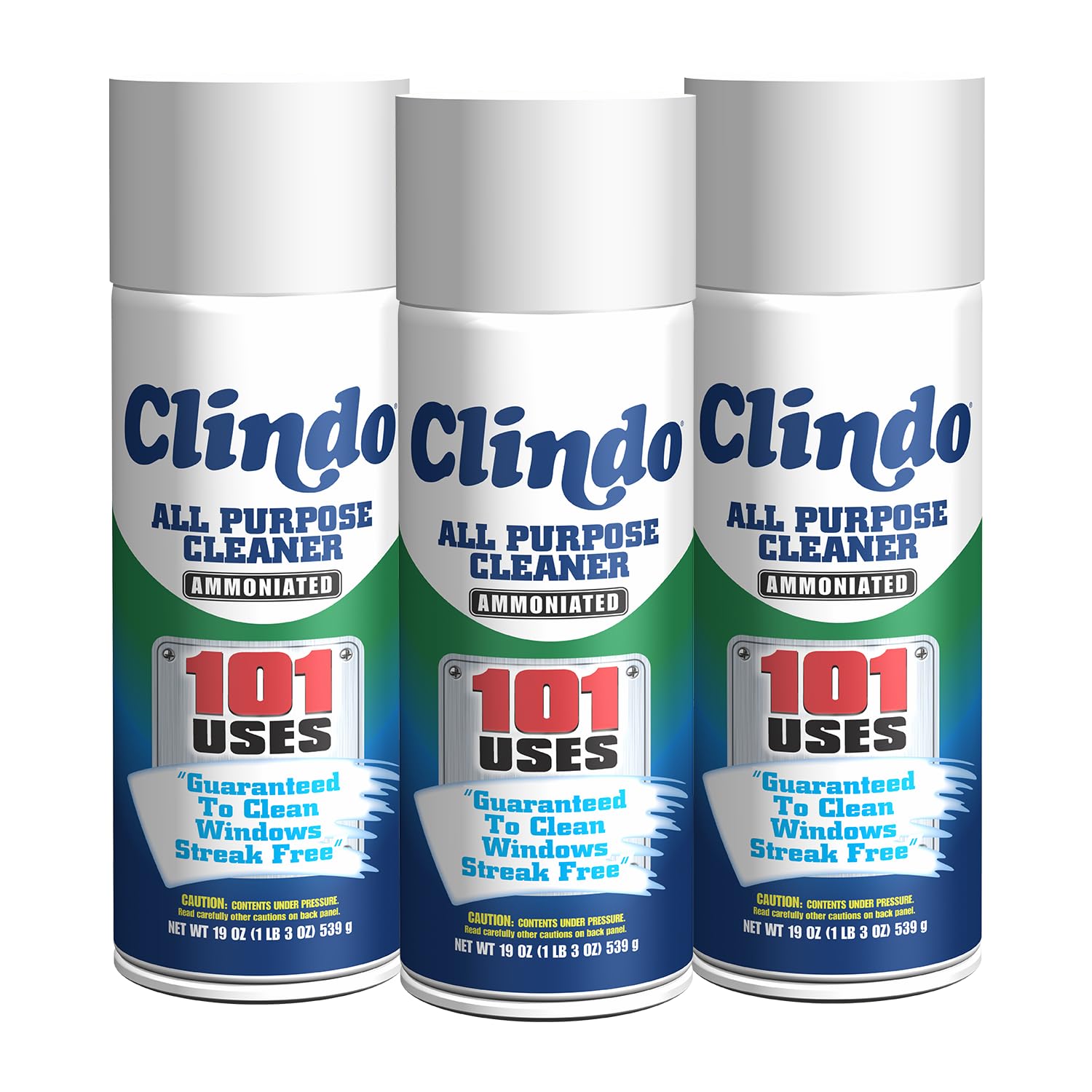 Gold Eagle Clindo Indoor Outdoor Window Cleaner Spray Streak-Free All-Purpose Cleaner Ammoniated White 19 Ounce (HA51420) 3PK