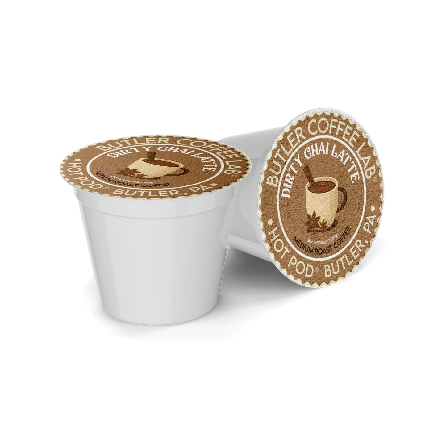 Dirty Chai Latte Coffee Pods, Espresso Chai Single Serve Pod, Medium Roast Coffee with Natural Chai & Vanilla Flavor, Single Serve Pods, 12 count