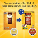 Twinings Earl Grey Black Tea K-Cup Pods for Keurig, 24 Count (Pack of 2), 48 Total, Flavoured with Citrus and Bergamot, Caffeinated, Enjoy Hot or Iced