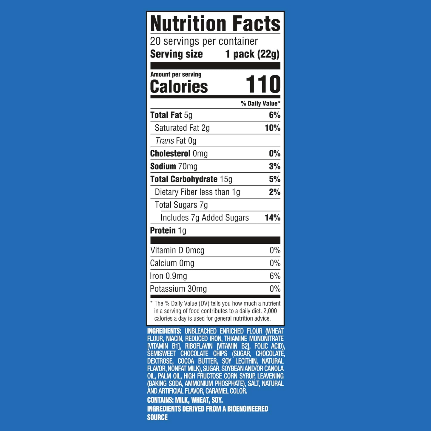 CHIPS AHOY! Original Chocolate Chip Cookies, 20 Snack Packs (2 cookies per pack)