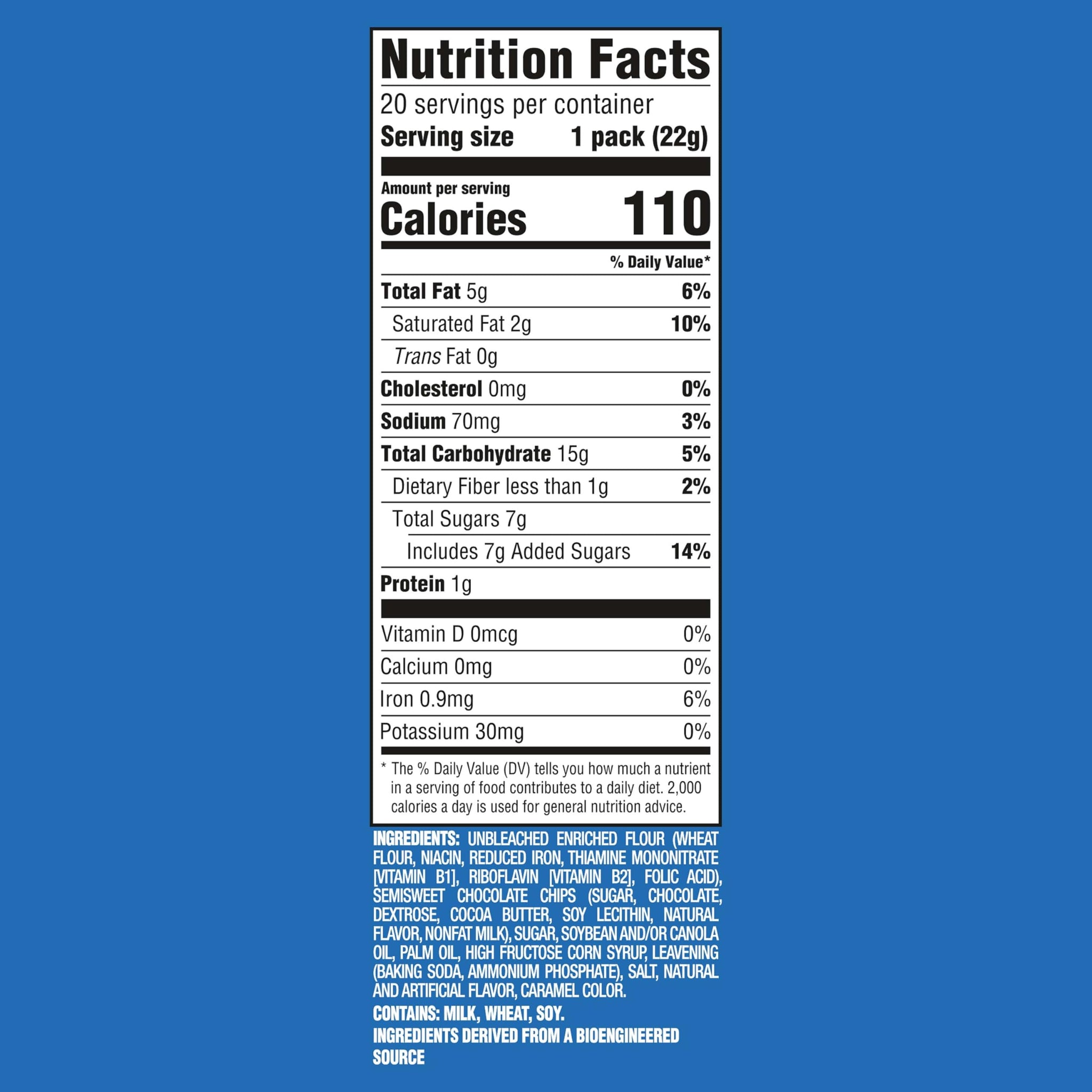 CHIPS AHOY! Original Chocolate Chip Cookies, 20 Snack Packs (2 cookies per pack)
