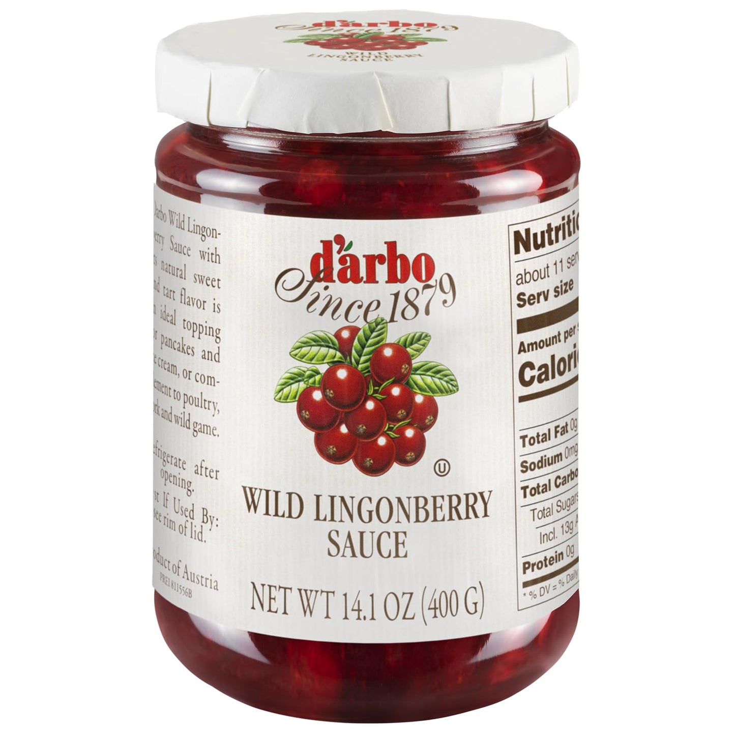 Darbo Conserves, Sauce Wild Lingonberry, 14.1 Ounce - Pack 1