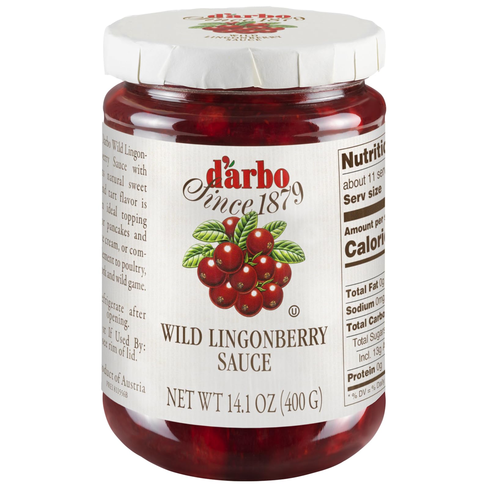 Darbo Conserves, Sauce Wild Lingonberry, 14.1 Ounce - Pack 1
