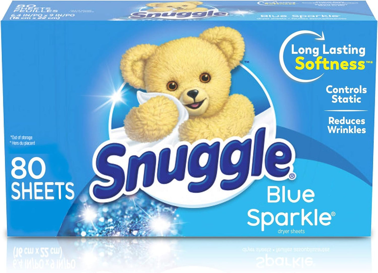 Snuggle 240 Dryer Sheets - Blue Sparkle (3 Packs of 80 Sheets)