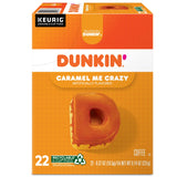 Dunkin' Donuts Coffee K-Cup® Pods, Caramel Me Crazy, Medium Roast, Box Of 22 Pods