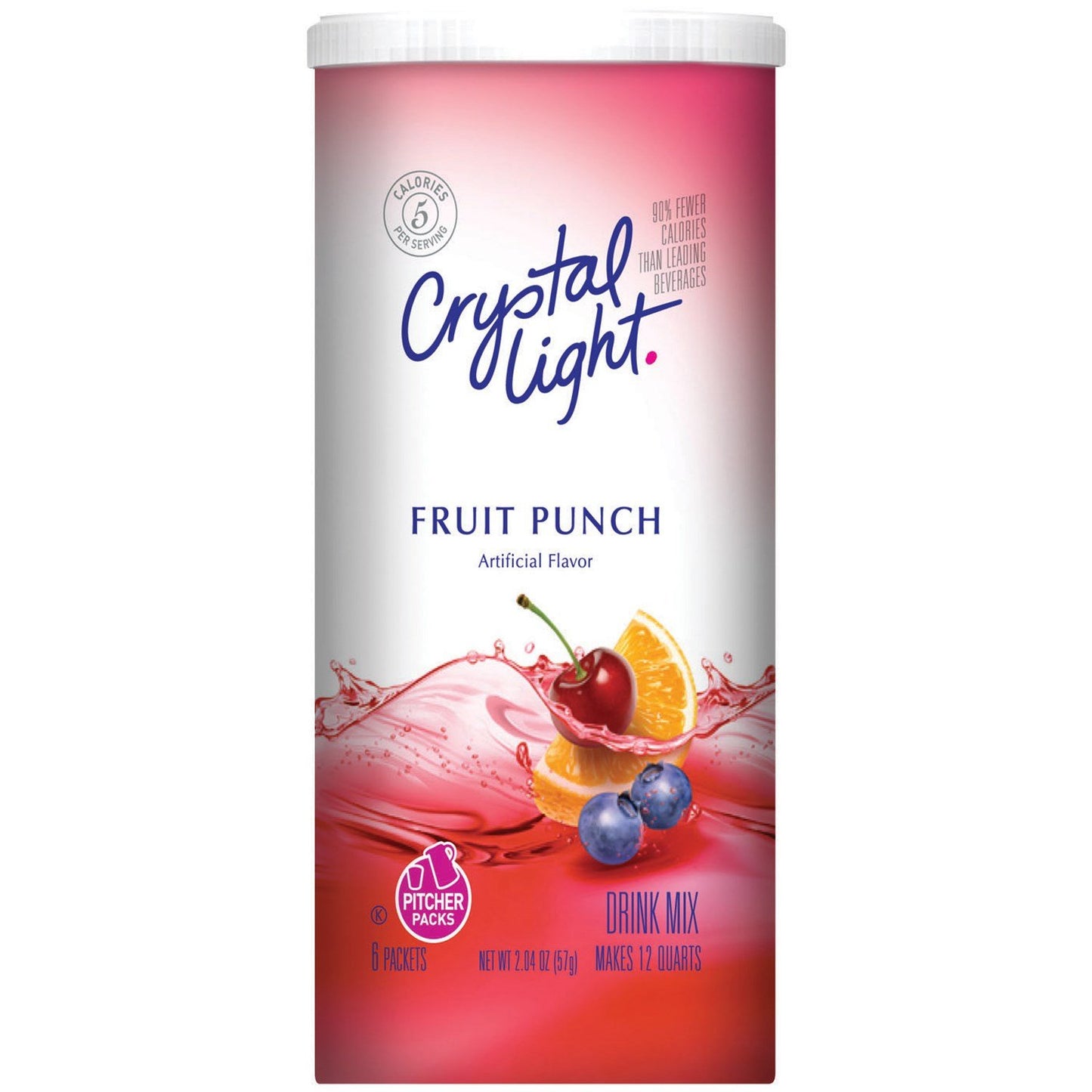 Crystal Light Fruit Punch Drink Mix, 2 oz, Makes 12 qt