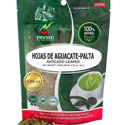 Hanan Avocado Leaves - 0.85 oz (24g) - Dried Loose Leaf Palta/Aguacate Herbal Tea from Peru - 100% Natural Leaves from Peru for Herbal Tea Supplement