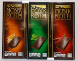 Moser Roth Chocolate - Variery pack: Dark Chili+ Dark Mint+ Orange Almond