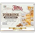 Flora Foods Assorted Italian Torrone - 18 Almond Honey Nougat Pieces - Vanilla, Lemon & Orange Flavors - Less Than 60 Calories Each - Made in Italy
