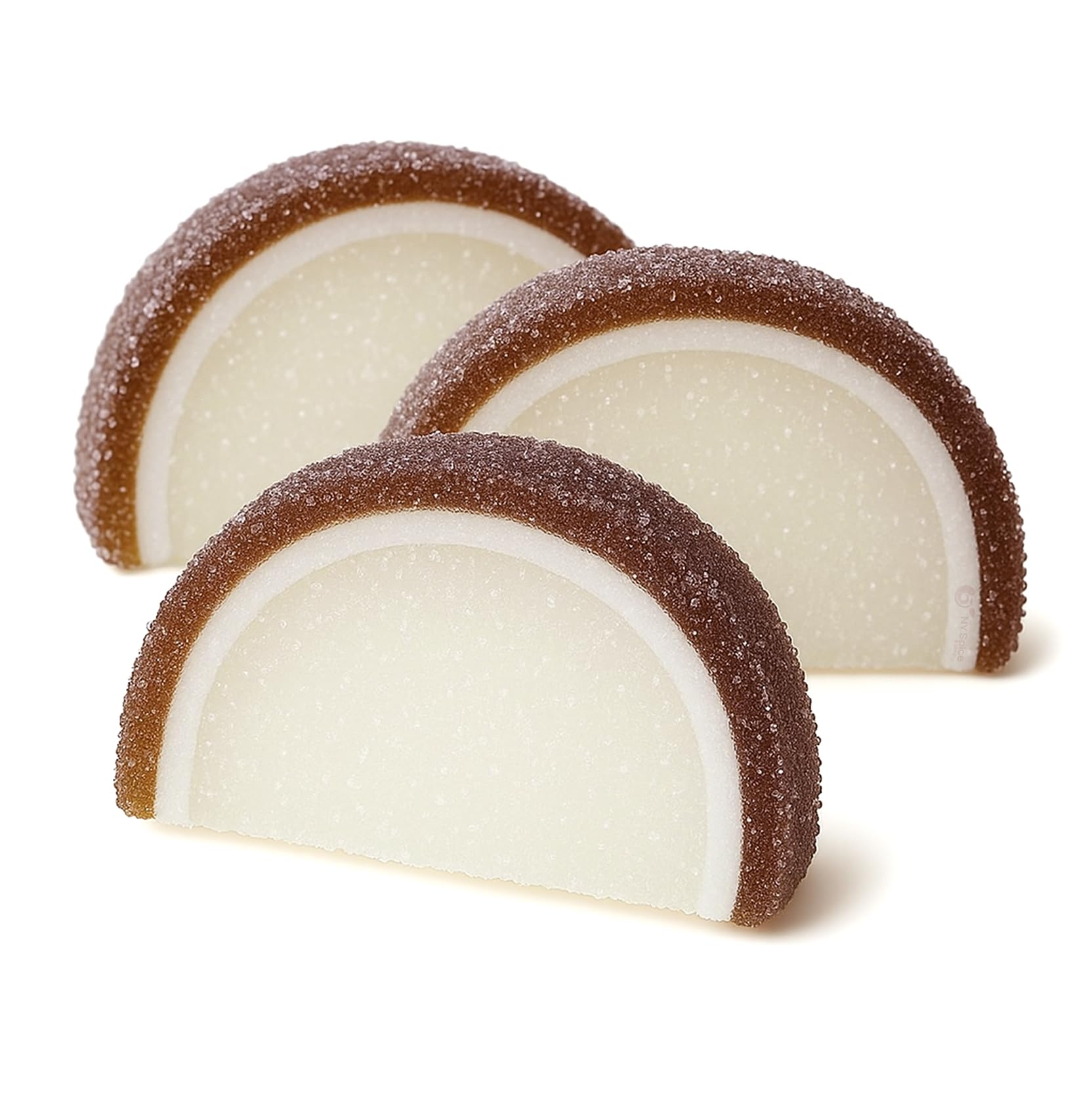 NY Spice Shop Coconut Fruit Slices Candy - 8 Ounce Sweet Flavor Chewy Jelly Fruit Slices Candy - Old Fashioned Sliced Coconut Fruits Gummies - Gummies