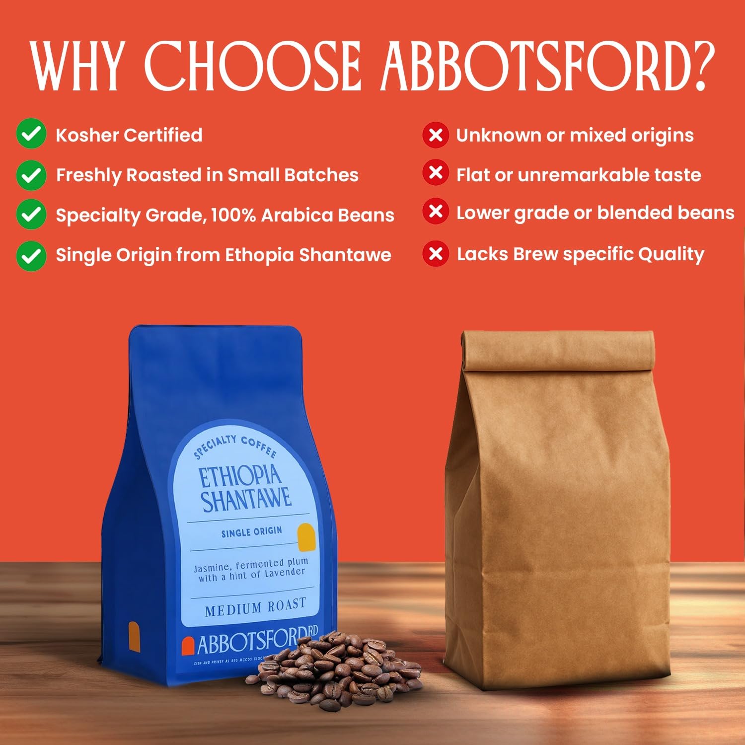 Ethiopia Shantawe Coffee, Medium Roast Ethiopian Coffee Beans, Floral & Fruity Notes with Jasmine, Plum & Lavender, Flavored Single Origin Whole Bean