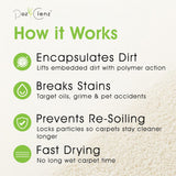 Poz Clenz Triple-Action Carpet Cleaner | Cleans, Deodorizes & Brightens | Concentrated, 1 Quart | Low-Foam Multi-Surface Solution for Use on Carpets