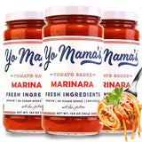 Yo Mama's Foods Keto Marinara Pasta Sauce - (3) 12.5 Ounce Jars - No Sugar Added, Low Carb, Low Sodium, Gluten Free, Paleo Friendly, and Made
