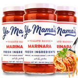 Yo Mama's Foods Keto Marinara Pasta Sauce - (3) 12.5 Ounce Jars - No Sugar Added, Low Carb, Low Sodium, Gluten Free, Paleo Friendly, and Made