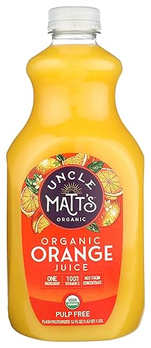 Uncle Matt's Organic Orange Juice Pulp Free, 52 Fl Oz Bottle